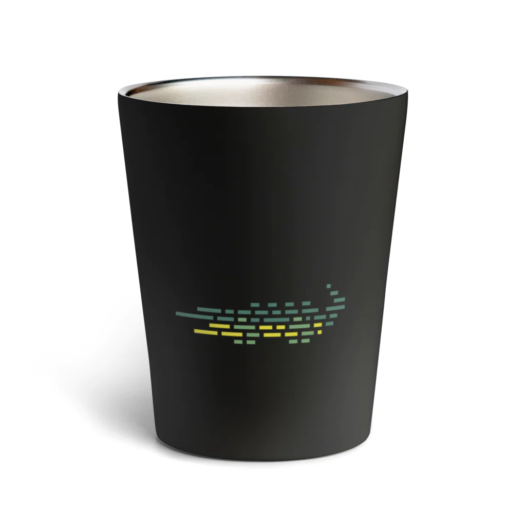 【ドット絵】ネコブレ商店のピクセルスリット　ワニ Thermo Tumbler