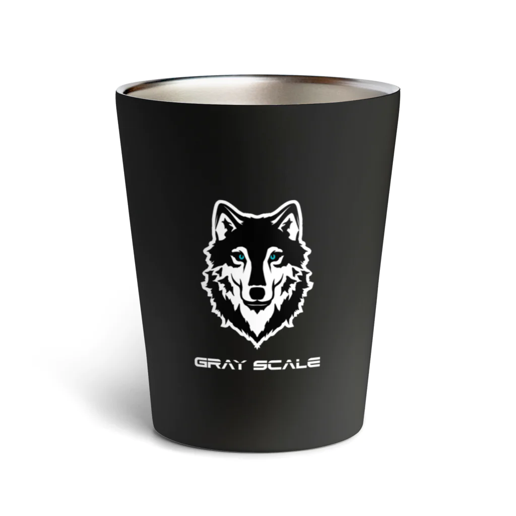 PoooompadoooourのGRAY SCALE ロゴ Thermo Tumbler