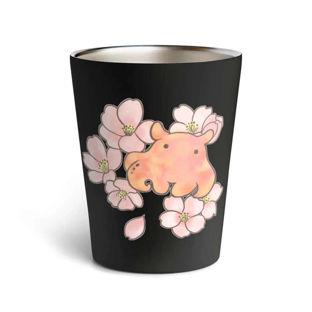 Cagelam(かげらむ)のメンダコさんと桜。 Thermo Tumbler