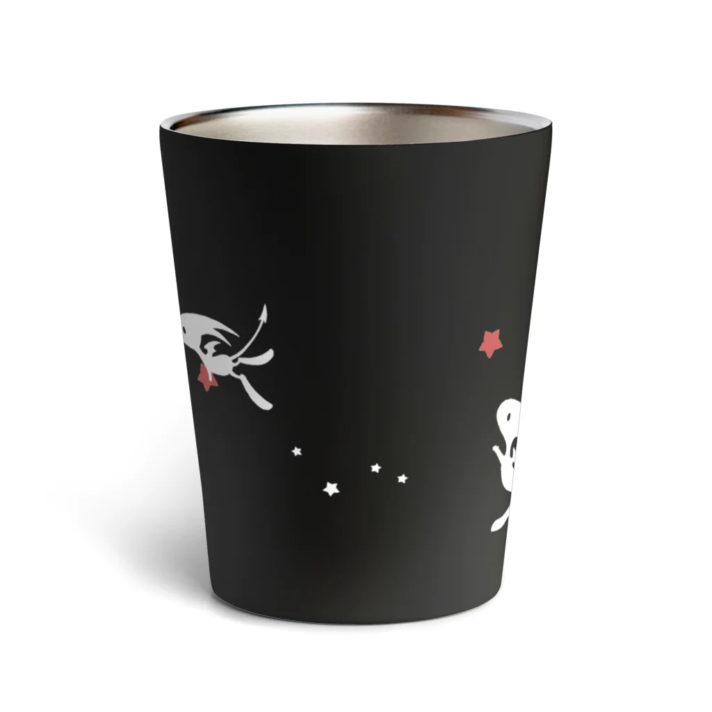 nodokaの赤い星とあの子のタンブラー　黒 Thermo Tumbler