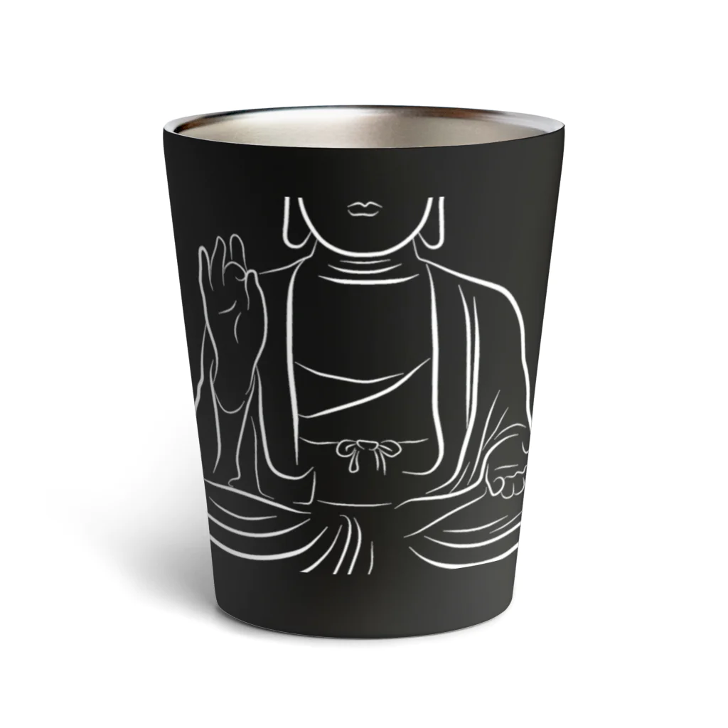 仏教エンタメ大寺院のお店の大仏さま白version Thermo Tumbler