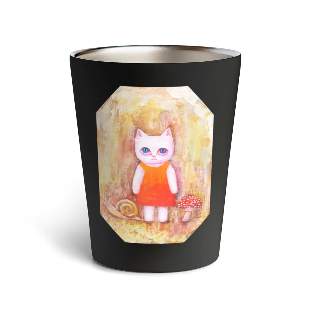 ohiroimono productsのねこちゃん Thermo Tumbler