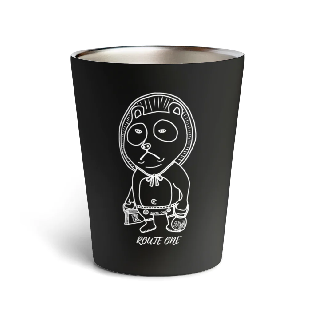 oekaki/ROUTE ONEの信楽焼たぬきくん Thermo Tumbler