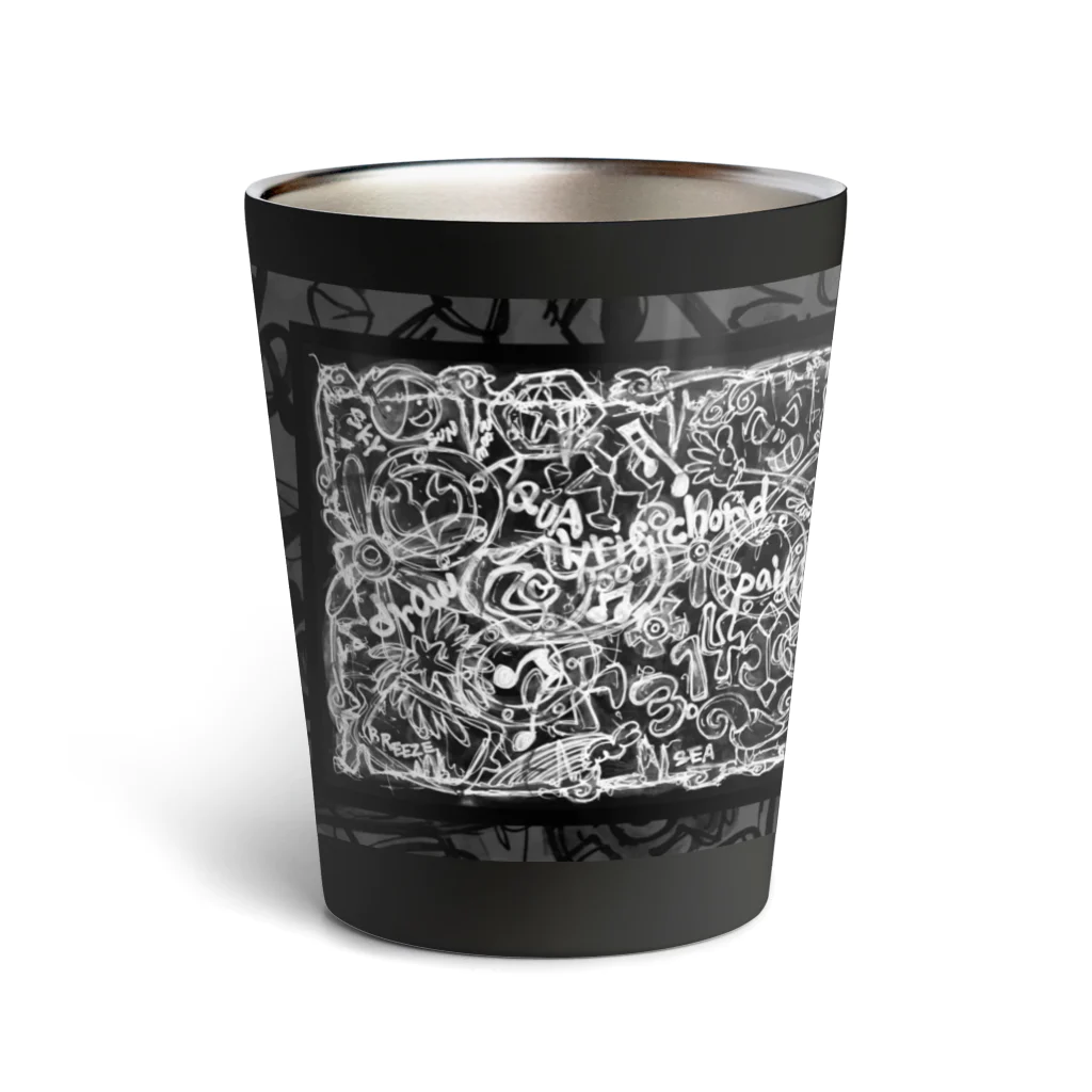 ERIKOERIN ART SHOPのLC314W海図ー黒夜ー Thermo Tumbler