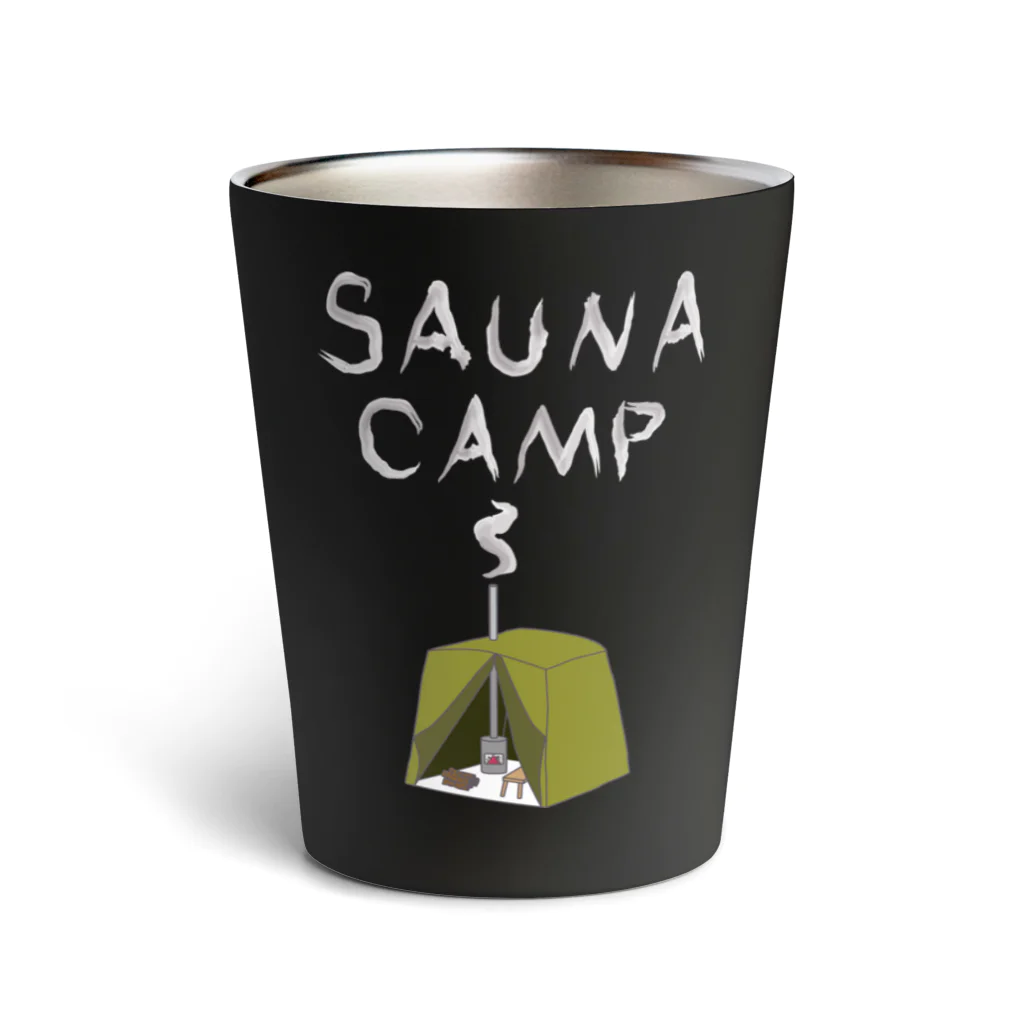 釣果係イラストshopのSAUNA CAMP-サウナキャンプ サーモタンブラー