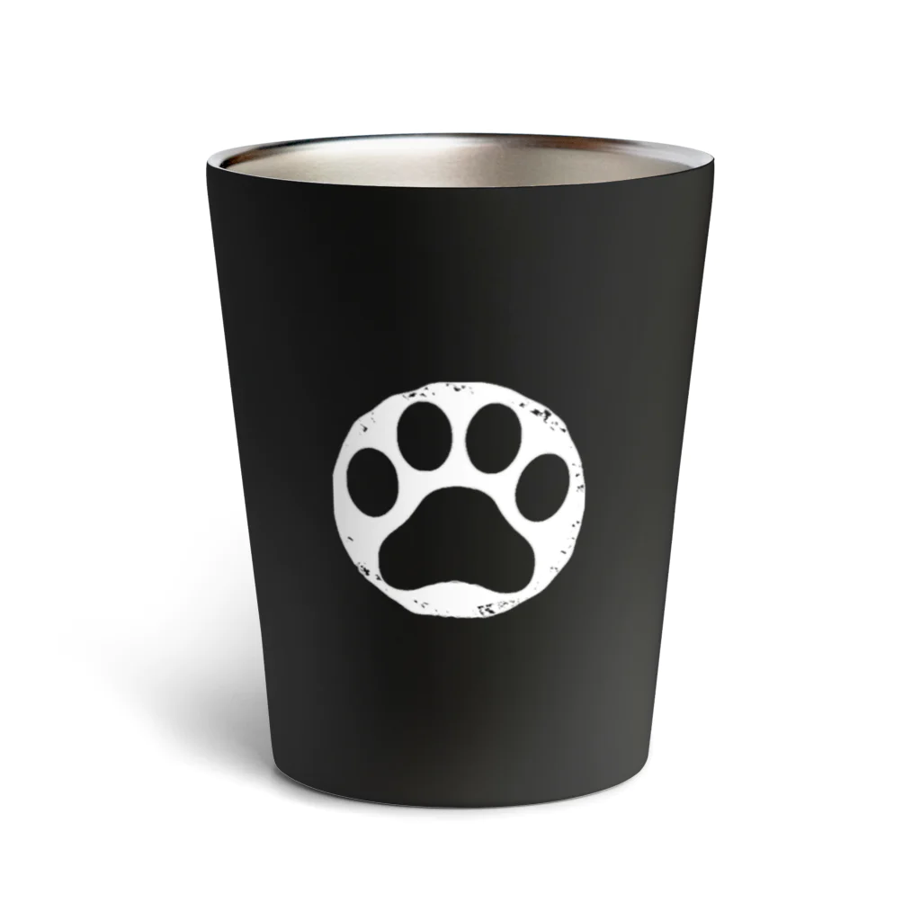 みやた家ショップの猫の肉球ホワイト Thermo Tumbler