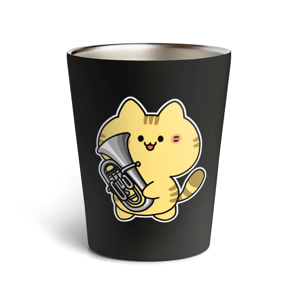  ふじねこ屋のユーフォニアムねこ（銀） Thermo Tumbler