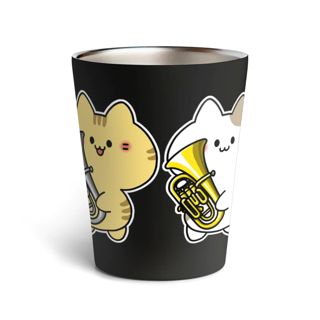  ふじねこ屋のユーフォニアム吹きのねこたち Thermo Tumbler