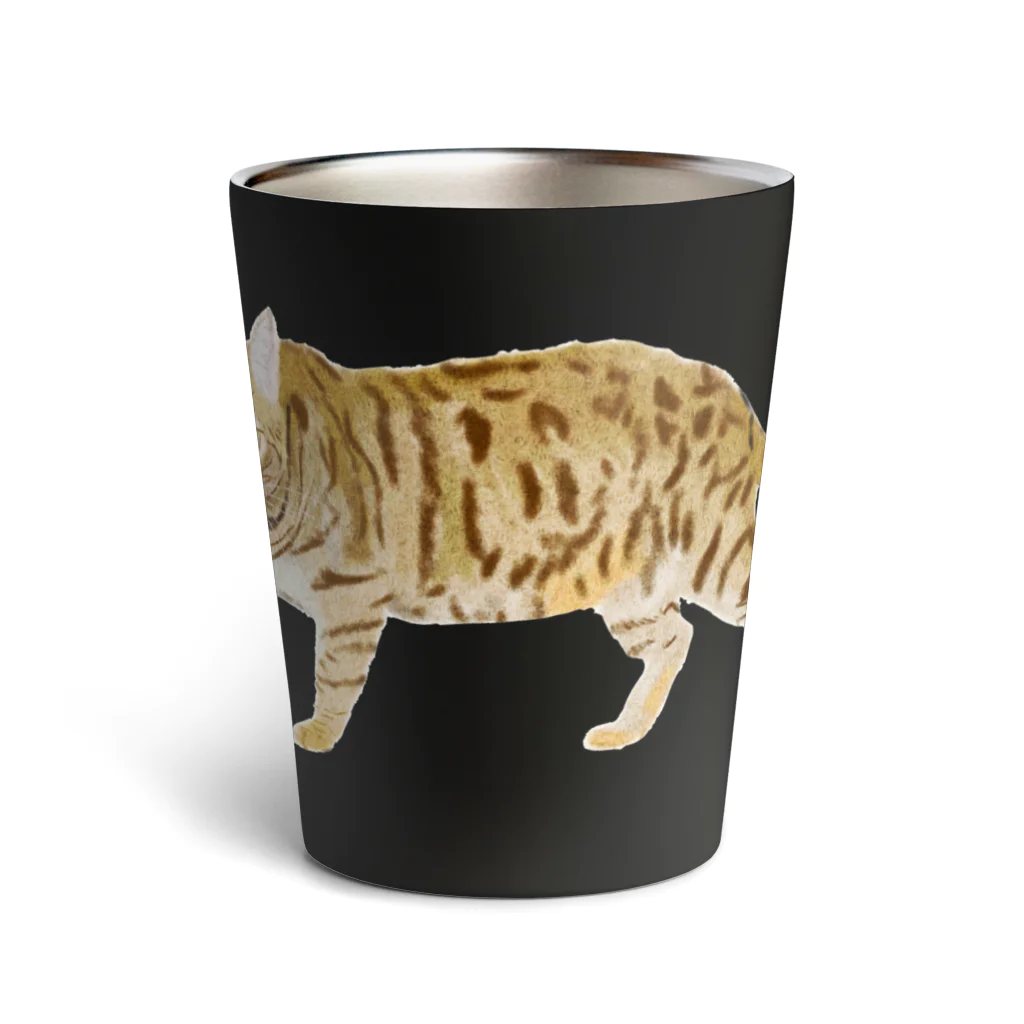 小鳥と映画館の虎 猫 トイガー 大 Thermo Tumbler