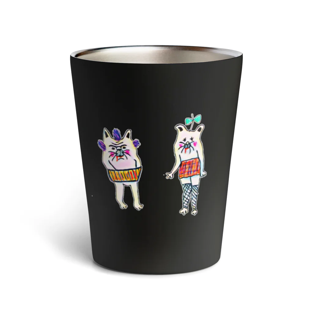 お味噌ちゃん👺LINEスタンプものねこビシャス&にゃんしー Thermo Tumbler