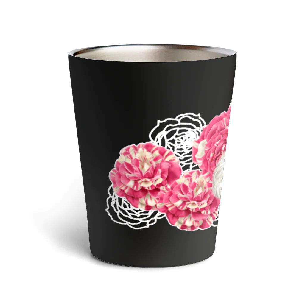 Ａｔｅｌｉｅｒ　Ｈｅｕｒｅｕｘの薔薇とチンチラシルバー Thermo Tumbler