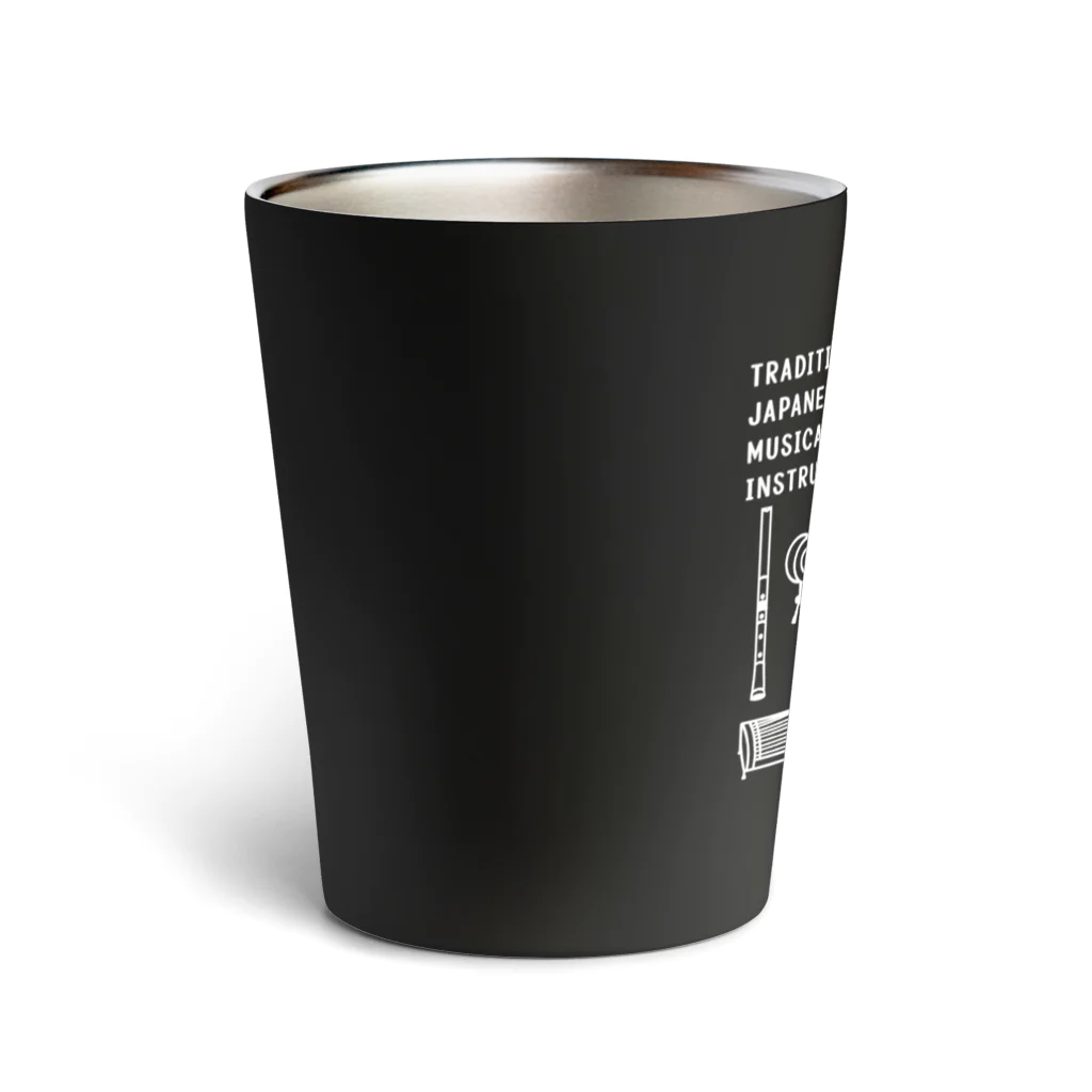 ぺんぎん24の和楽器大集合！(前面-ホワイト) Thermo Tumbler