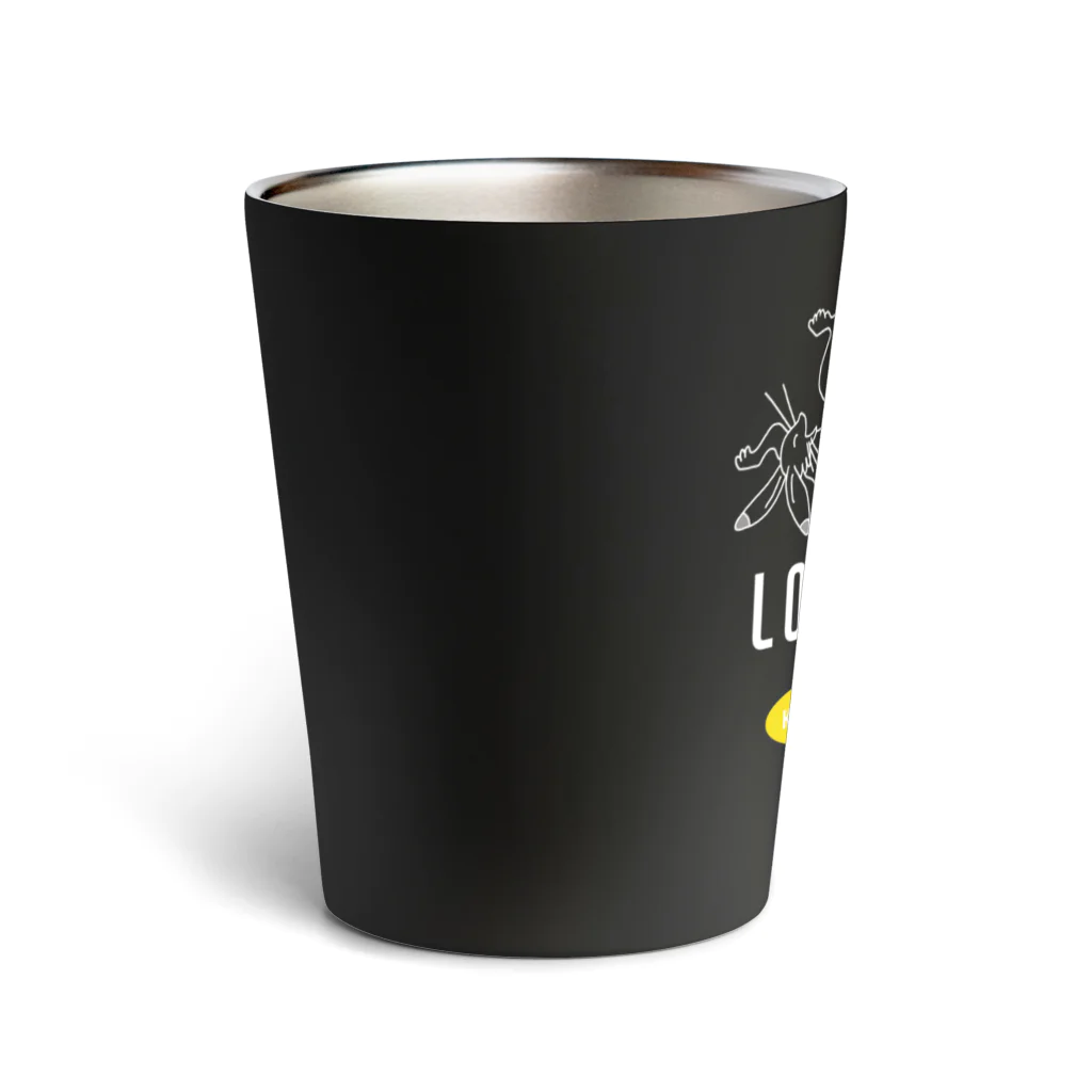 ビールとアート TM-3 Designの名画 × BEER（鳥獣戯画・すべてのビール好きのために）白線画 Thermo Tumbler