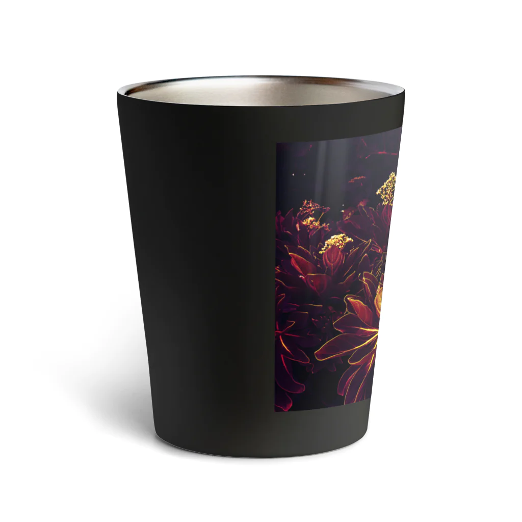 ウナーゴン20億3千万販売所のBLACK FLOWERS Thermo Tumbler