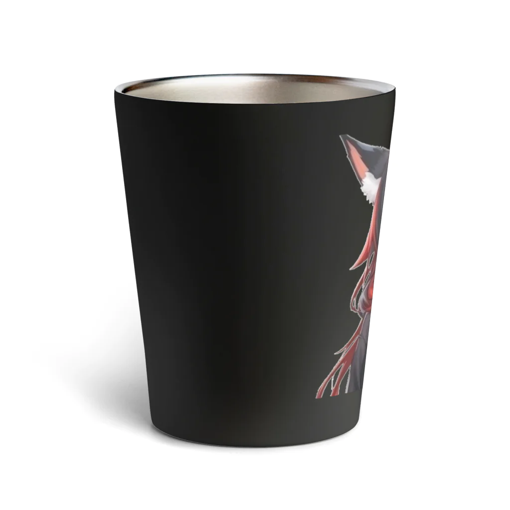 Red & Brack の狐耳パーカー Thermo Tumbler