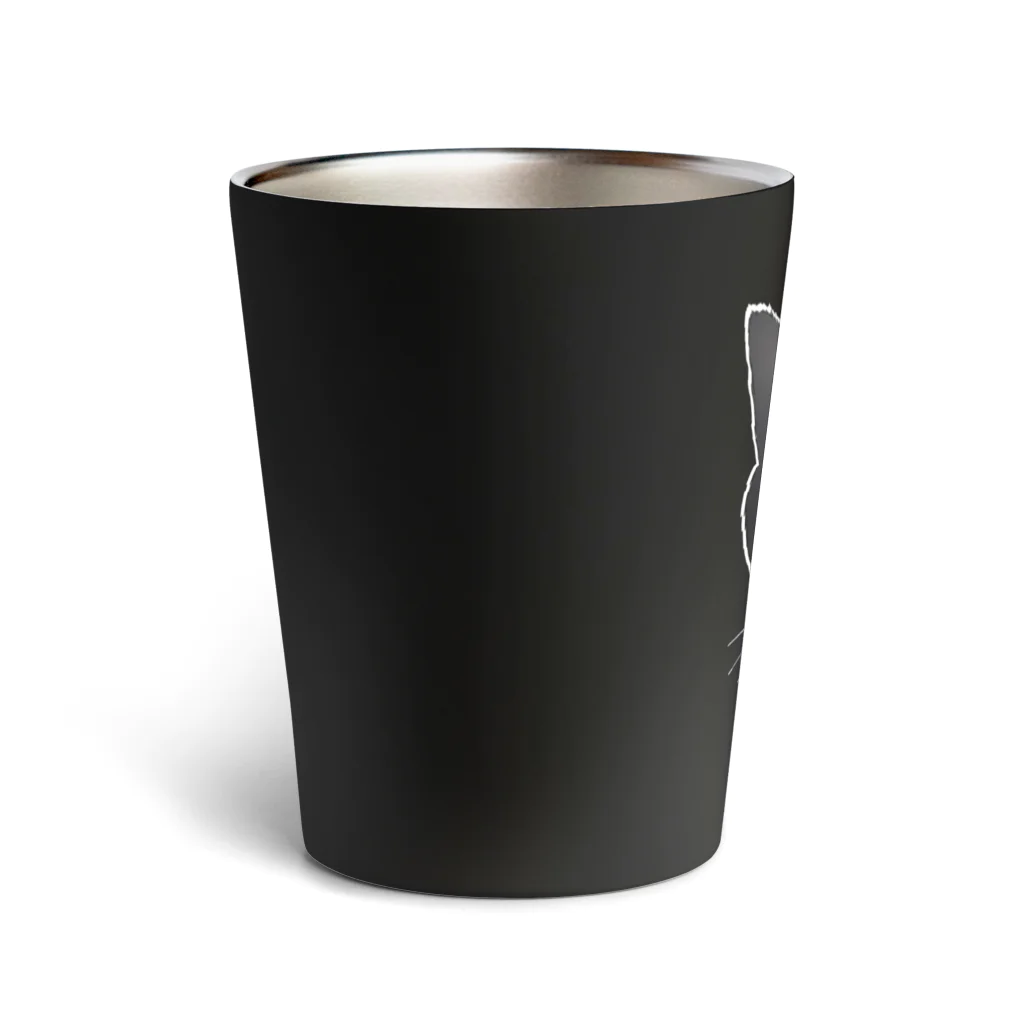 小鳥と映画館の青い瞳の黒猫 Thermo Tumbler