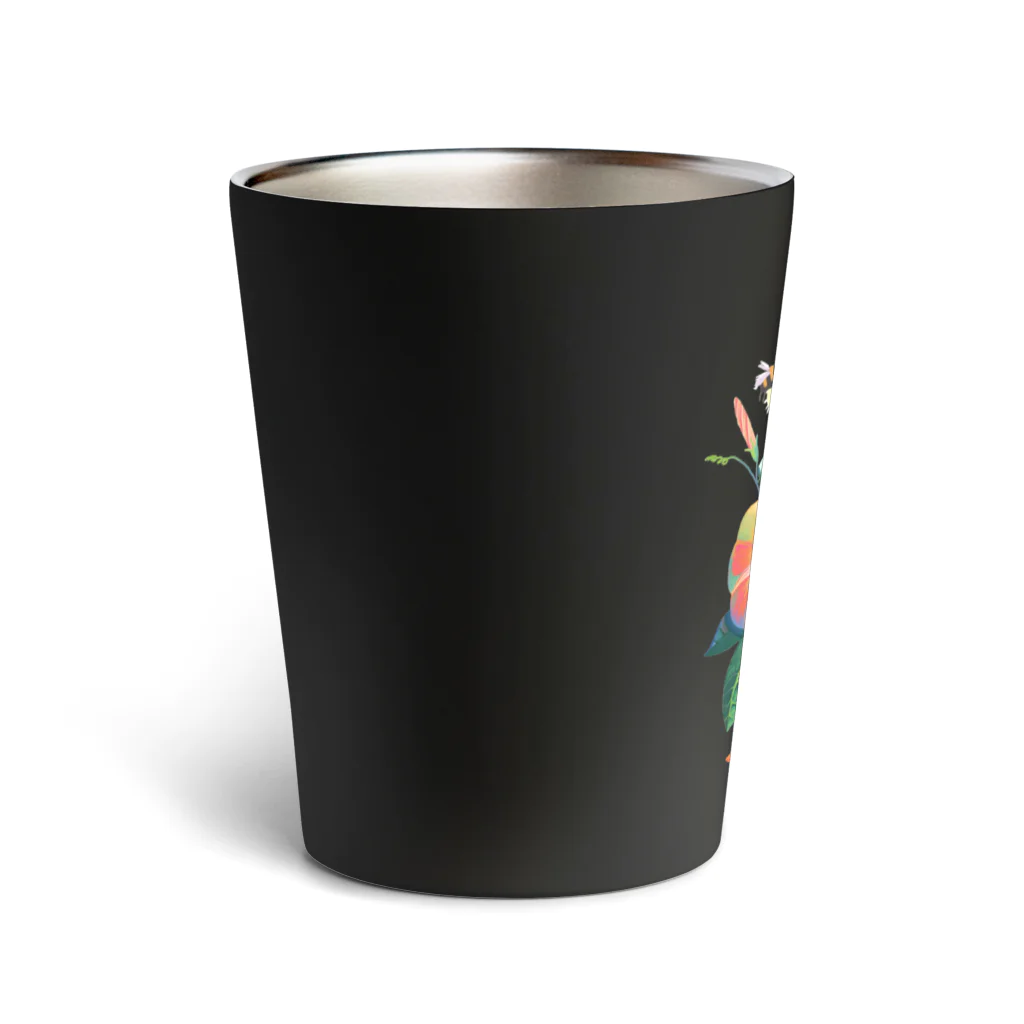 喫茶角砂糖の夕暮れの花畑 Thermo Tumbler