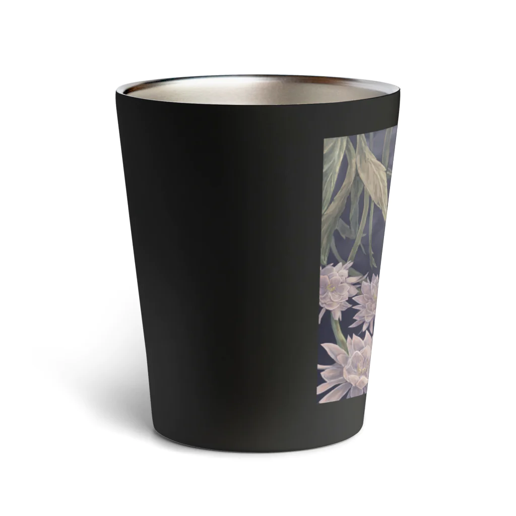 お花屋さんの月下美人と女の子 Thermo Tumbler