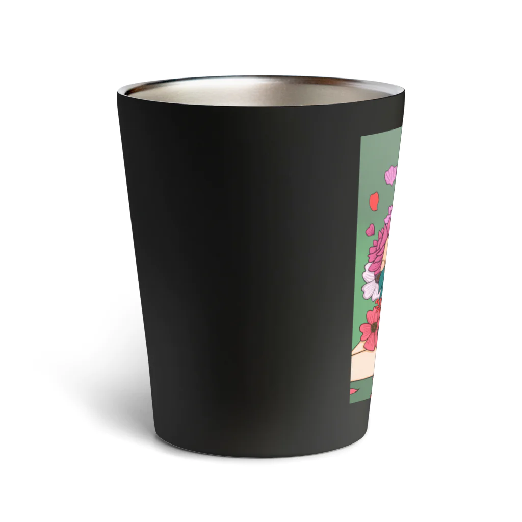 笑う動物の今夜も夢想花 Thermo Tumbler