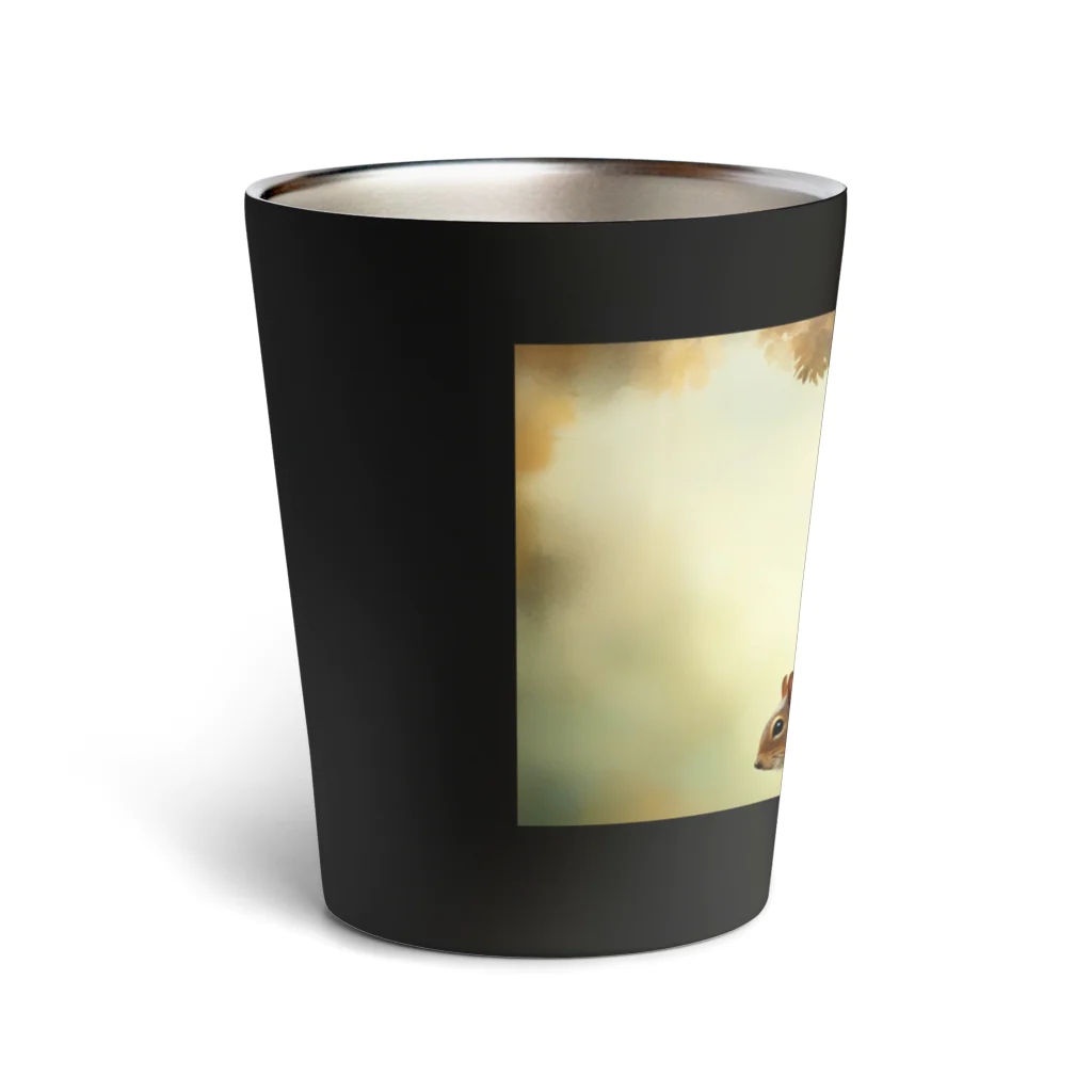 Harmony of Natureのかわいいリスのしっぽに夢中 Thermo Tumbler