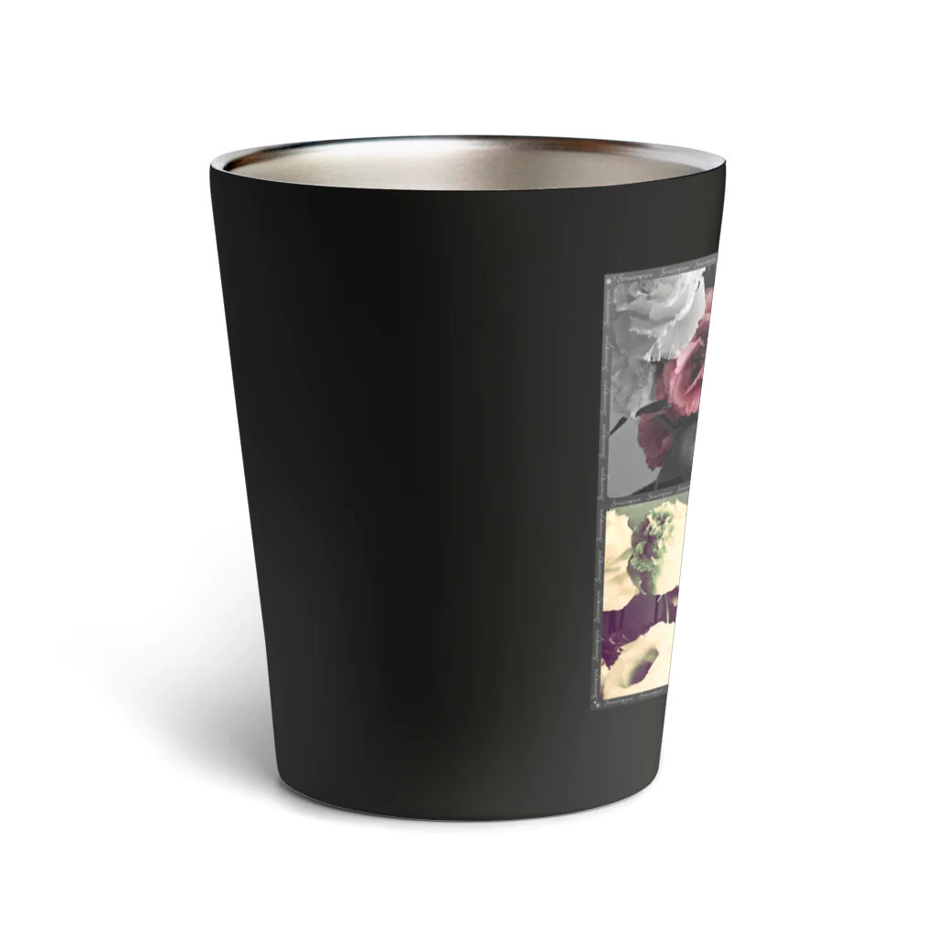 そらいろもようの大人可愛いシックな花柄 Thermo Tumbler