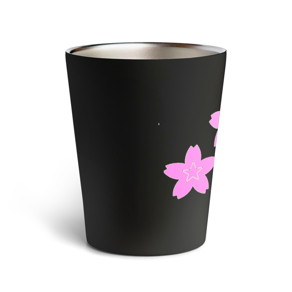 KOKI MIOTOMEの星桜紋（流れ星ピンク）　Star cherry blossom Crest (Shooting star pink）) Thermo Tumbler