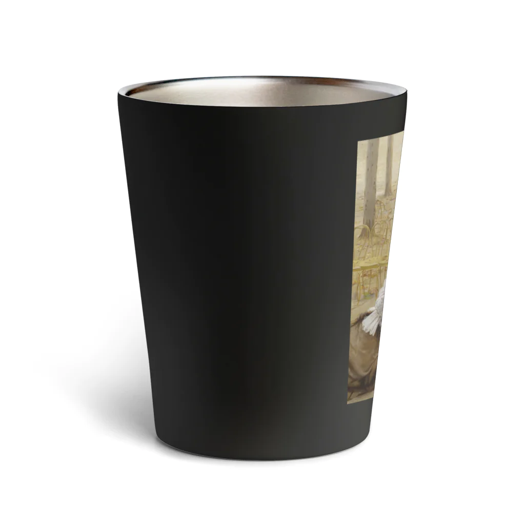 世界の絵画アートグッズのヴィットリオ・マッテオ・コルコス 《リュクサンブール公園での会話》 Thermo Tumbler