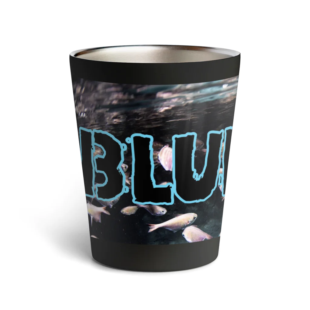 (株)えくぼの[BLUECAVEロゴ] Thermo Tumbler