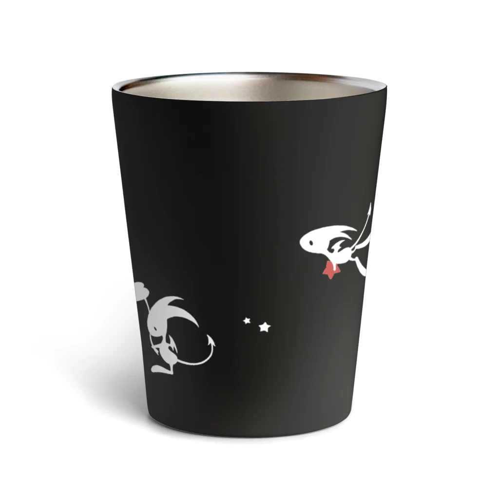 nodokaの赤い星とあの子のタンブラー　黒 Thermo Tumbler