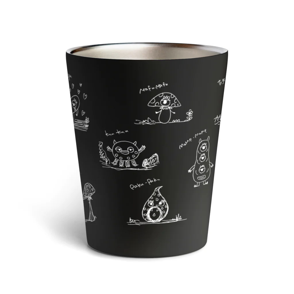 やまんか商店のIKEDA POPO×YMNKコラボ（ホワイト） Thermo Tumbler