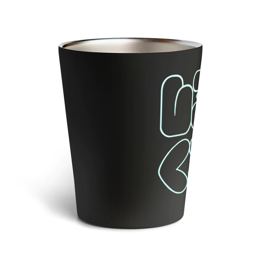 しろくろぷぅじぃのぷぅじぃ・丸角文字(薄色) Thermo Tumbler