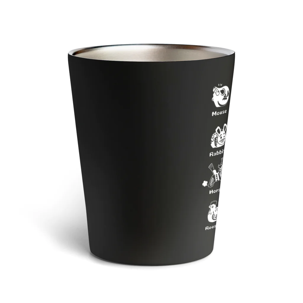 SU-KUのThe Zodiac of Fukushima(白抜き) Thermo Tumbler