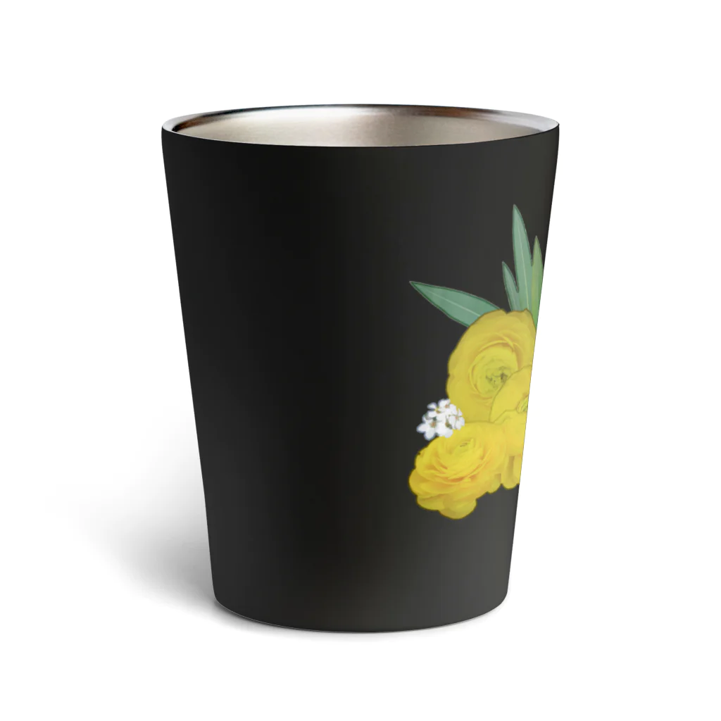 ニムニムのお部屋の黄色い花束 Thermo Tumbler