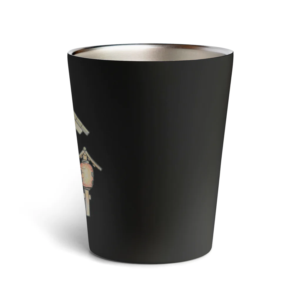 猫神神社の社と守り猫 Thermo Tumbler