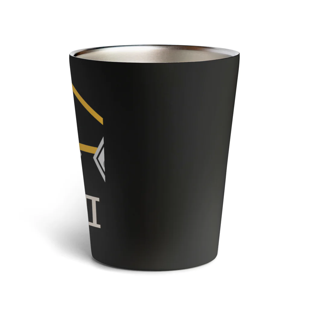 二部ソフトウェア研究部のロッカクメガネ（ホワイト） Thermo Tumbler