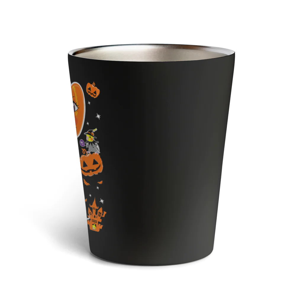 LittleLoroのTHE GREAT PUMPKIN カボチャ大王のお出まし アデリーペンギン オカメインコ Thermo Tumbler