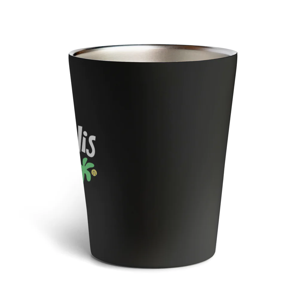 Y's TennisのY's Tennis 白ロゴ　ヤシの木 Thermo Tumbler