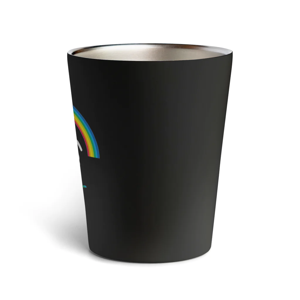 てかきひと よねやせふの虹 niji 甲骨文字 白字版 Thermo Tumbler