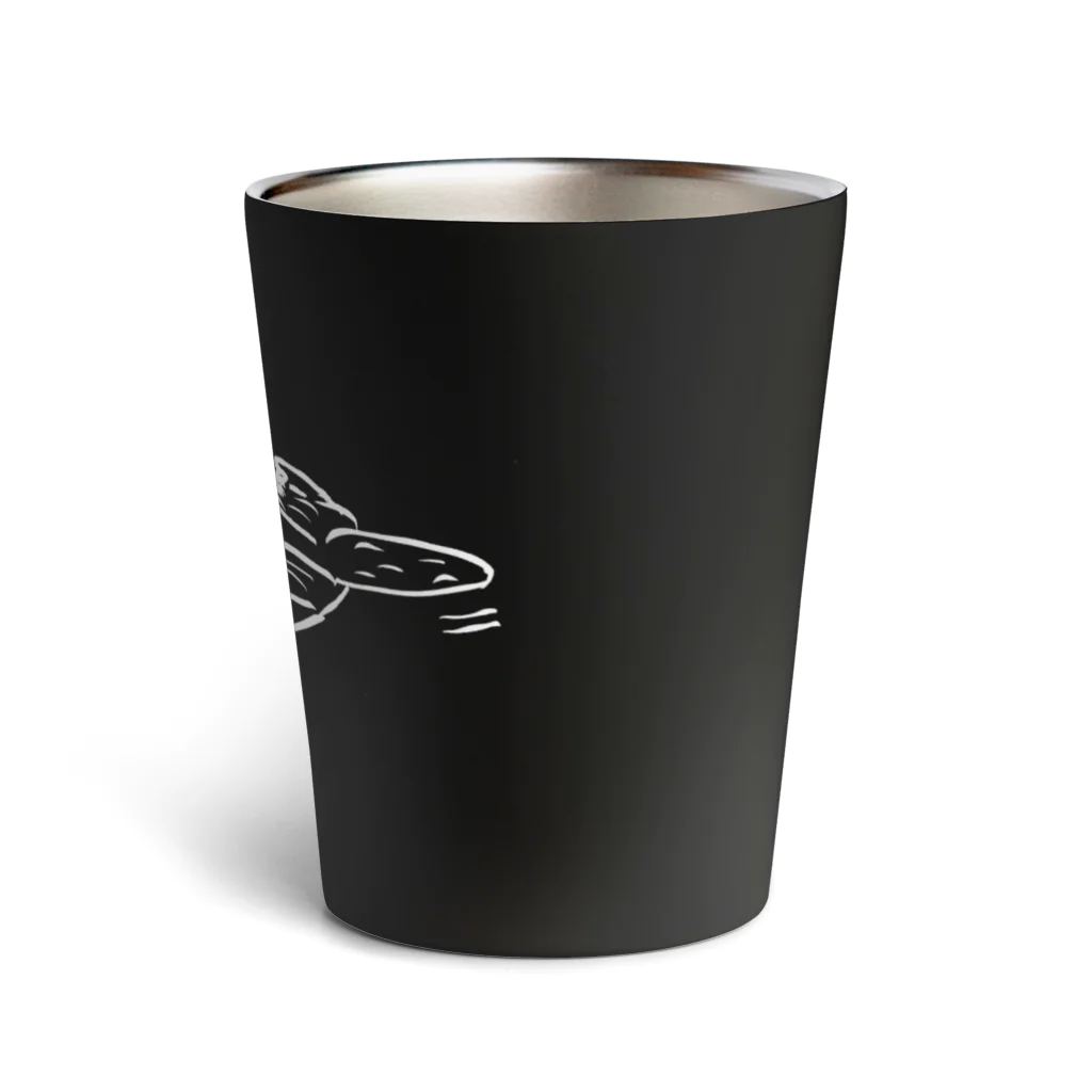 うみうそくん Olivineのお店の貝を割るぷかぷかラッコ・白 Thermo Tumbler