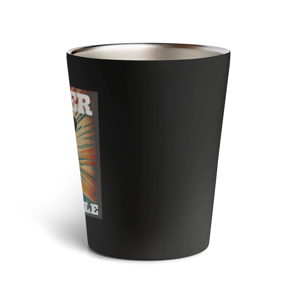 kazu_gのレトロ風ポスター（女性） Thermo Tumbler