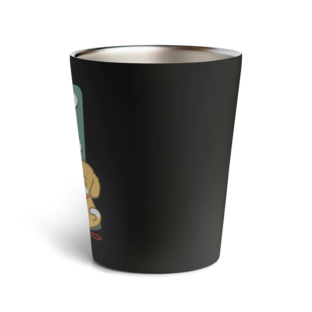 AckeeWolf Art Shopのいつか逃げたる！ 犬 Thermo Tumbler