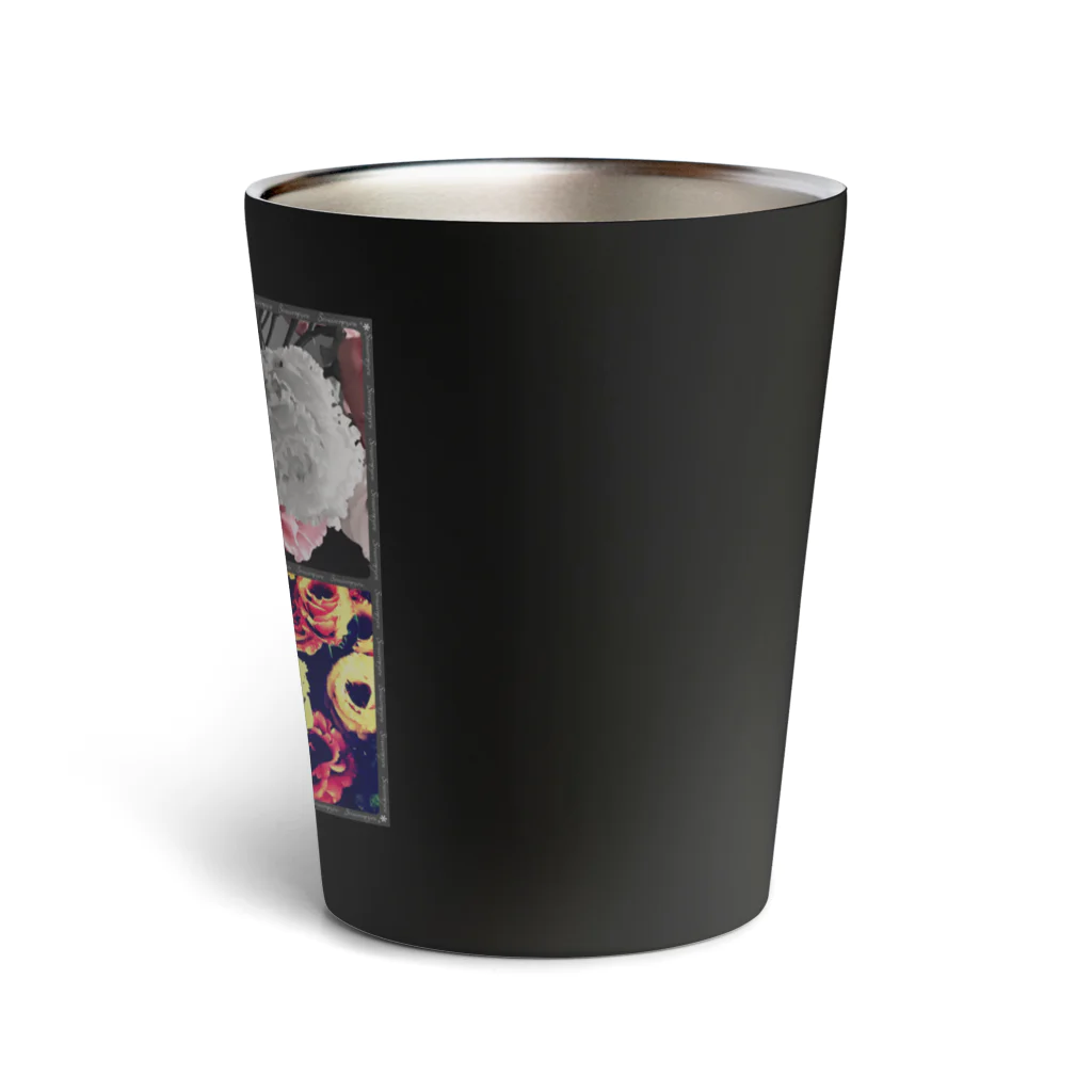 そらいろもようの大人可愛いシックな花柄 Thermo Tumbler