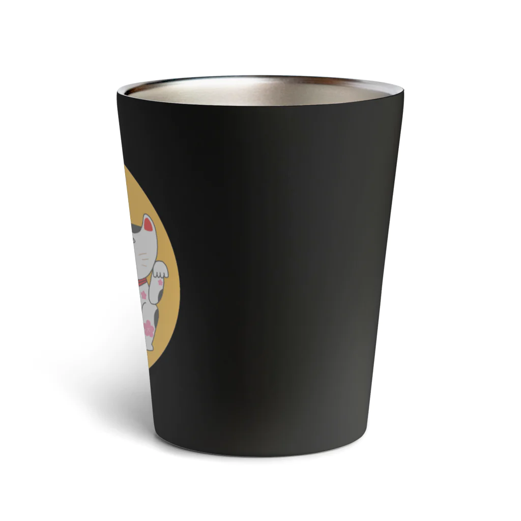 ajitukeのラッキーキャットと月 Thermo Tumbler