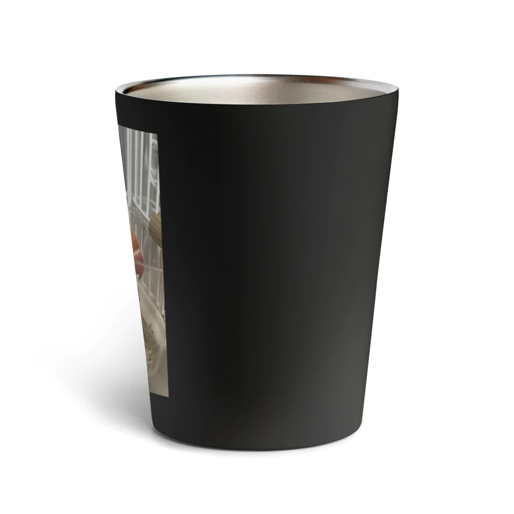 黄色クチバシピヨピヨクラブのボタンインコのポルカ Thermo Tumbler