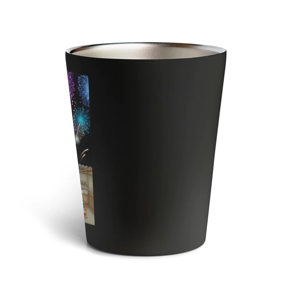 Yukiの黄色いヤツの花火の夜 Thermo Tumbler