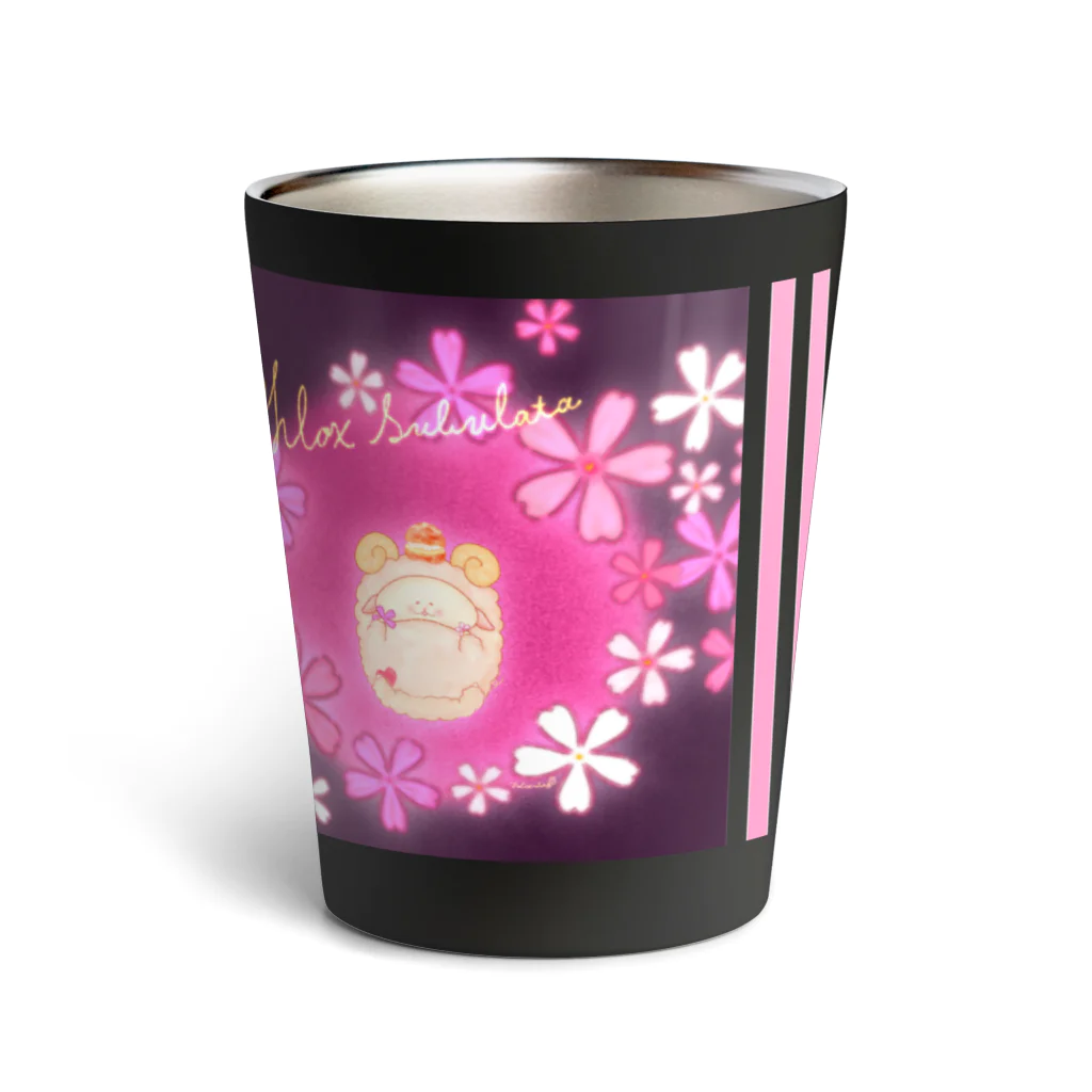 どるちぇ＊うさぎの【タンブラー】《ボタニカル》＊芝桜×ひつじ＊誕生日花 Thermo Tumbler