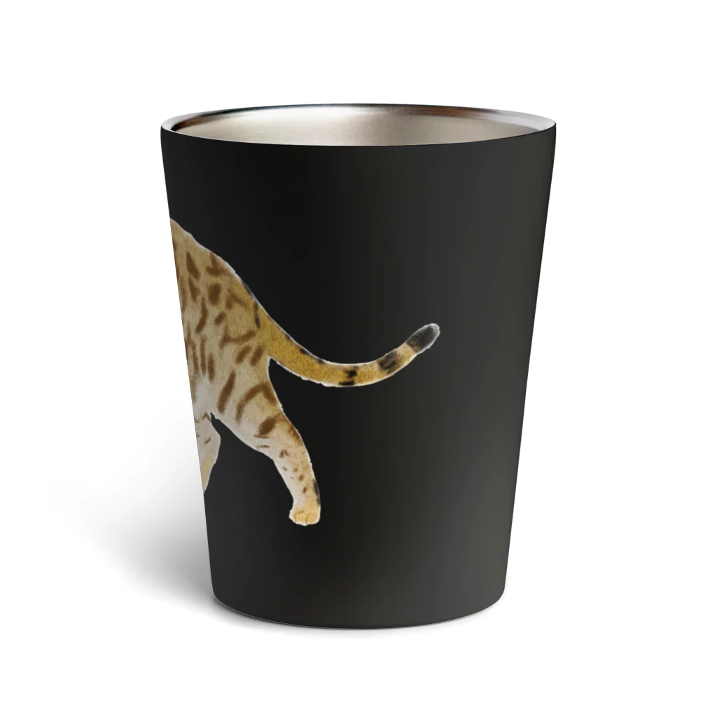 小鳥と映画館の虎 猫 トイガー 大 Thermo Tumbler