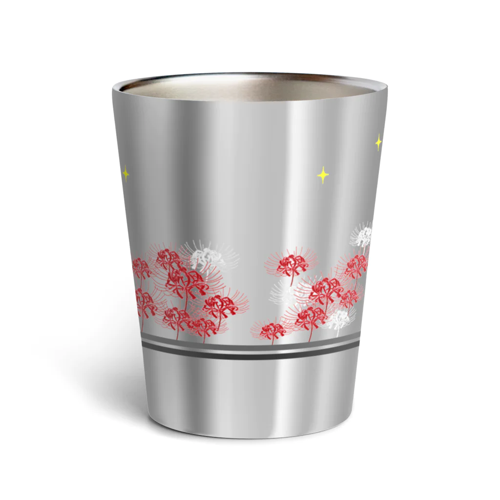 にゃーにゃー組@LINEスタンプ＊絵文字販売中！の黒猫＊夜のお散歩♪ Thermo Tumbler