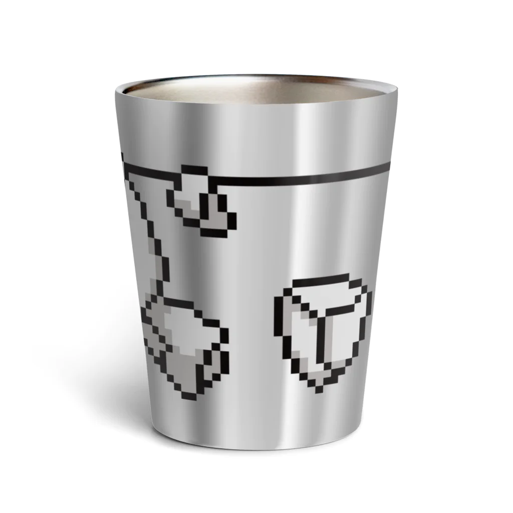 モーモーデザインのドット絵ウメワリくん サーモタンブラー