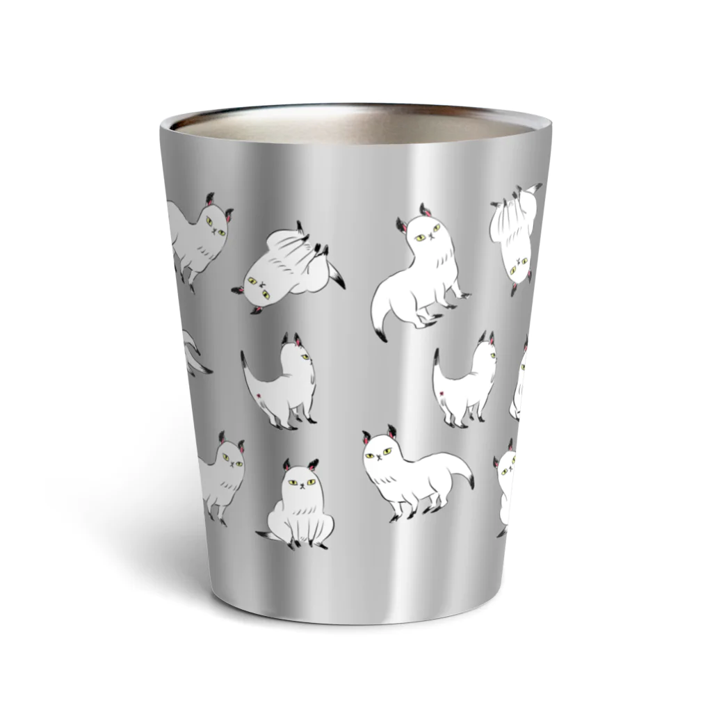 かわいい尻子玉の約束の天啓猫 Thermo Tumbler